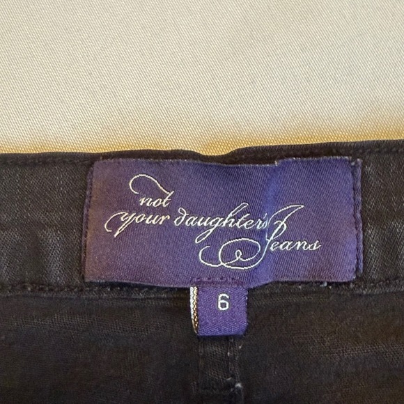 Not Your Daughters Jeans Womens Sz 6 Black Lift Tuck Straight Leg Jeans Trendy # - Picture 6 of 11